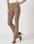Legging bootcut taille élastiquée, imprimé peau de bête (taupe / noir)