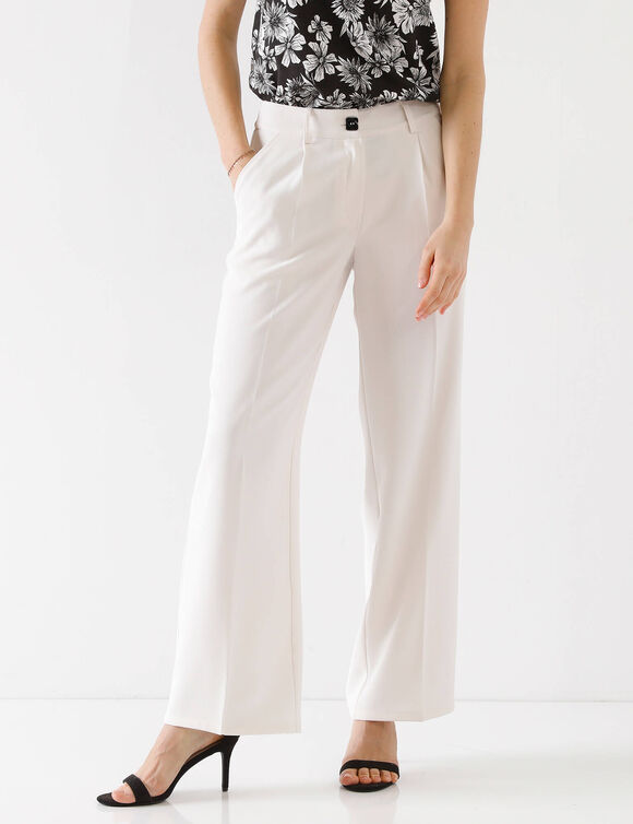 Pantalon large fluide (écru)