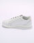  Baskets zippées en cuir brodées fleurs (blanc)