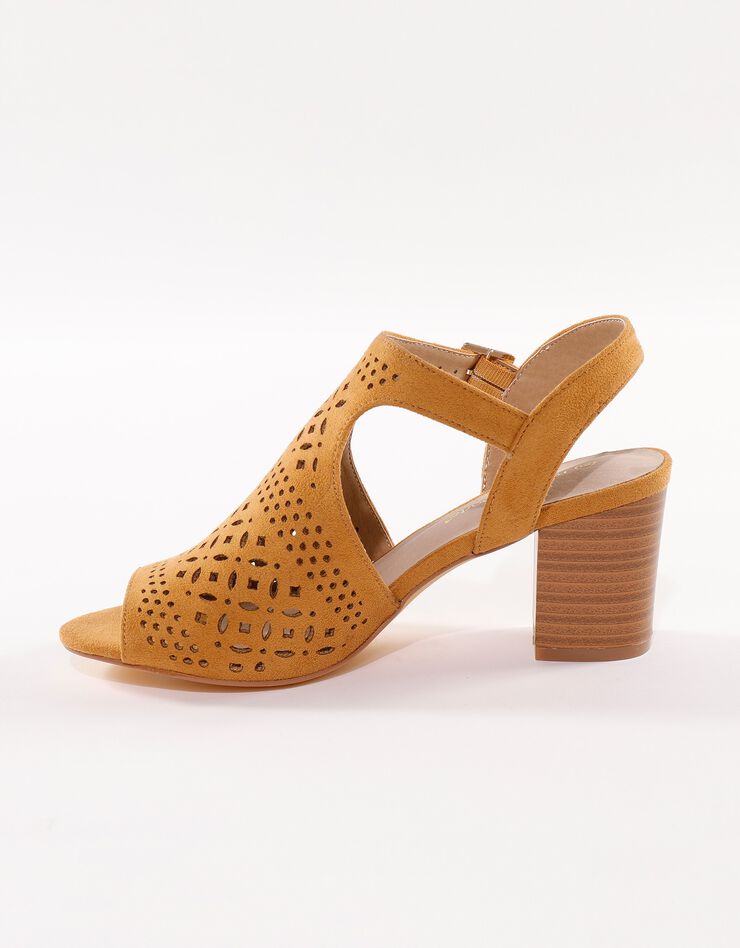 Sandales dessus ajouré bouts ouverts (caramel) Sandales dessus ajouré bouts ouverts (caramel)