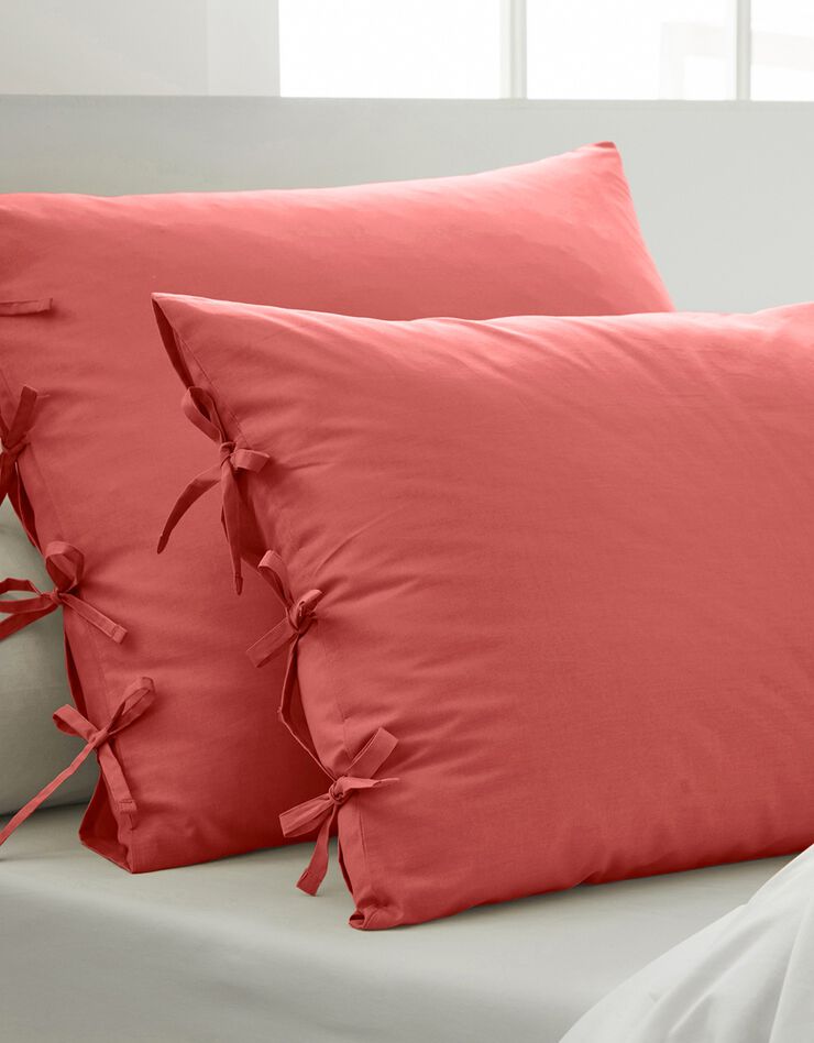 Linge de lit uni percale (terracotta)