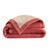 Couverture bicolore pure laine 600 g/m² (bois de rose)