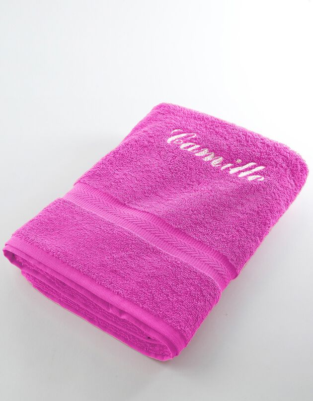 Serviette éponge personnalisable confort moelleux (fuchsia)