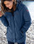 Parka imperméable doublée polaire unie (bleu grisé)