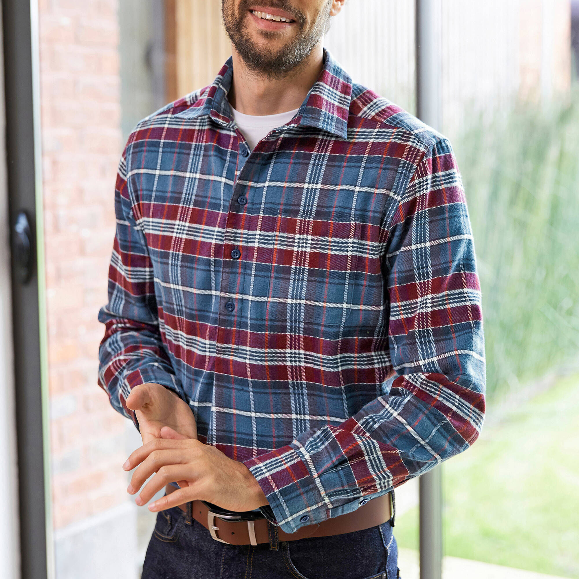 Chemise Flanelle Homme Santa Cruz Apex Blue Check - Breizh Rider Chemise Flanelle Homme Santa Cruz Apex Blue Check - Breizh Rider