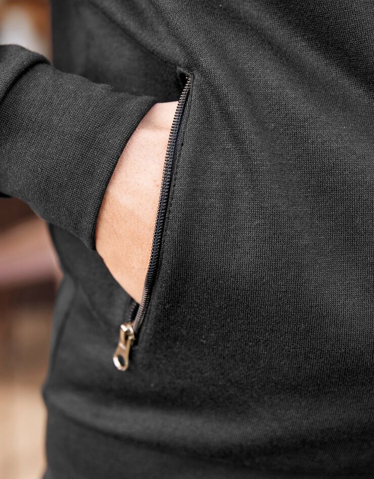 Veste molleton zippée (noir / anthracite)