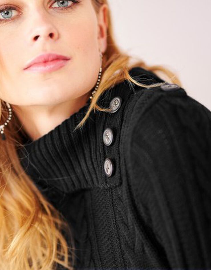 Robe pull maille torsadée (noir) Robe pull maille torsadée (noir)