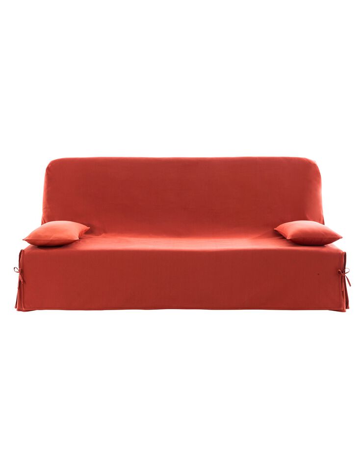Housse clic-clac standard coton bachette uni (terracotta)