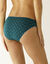 Culotte forme midi coton stretch imprimé "fleurs" - lot de 4 (bleu / vert)