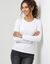 T-shirt chaleur manches longues, col rond (blanc)
