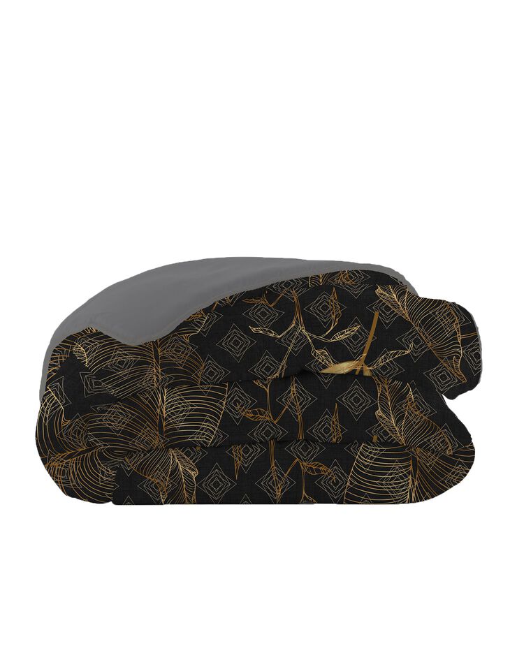 Couette microfibre imprimé lion 200 g/m² (marron / doré)