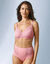 Soutien-gorge maille ajourée forme minimiseur Osilio, avec armatures flexibles (rose)
