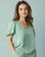 Blouse manches courtes Spécial Petites crêpe uni (vert jade)