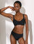 Haut de maillot de bain forme minimiseur uni Solaro - avec armatures flexibles (noir)