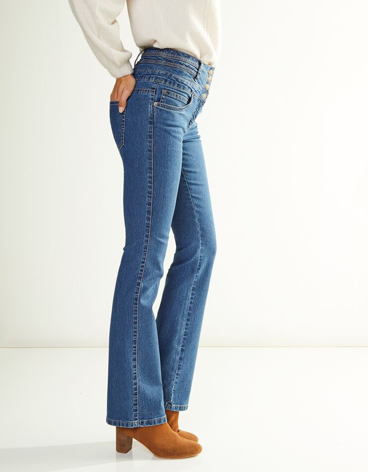 Jean coupe bootcut taille haute stretch - entrej. 78 cm (stone) Jean coupe bootcut taille haute stretch - entrej. 78 cm (stone)