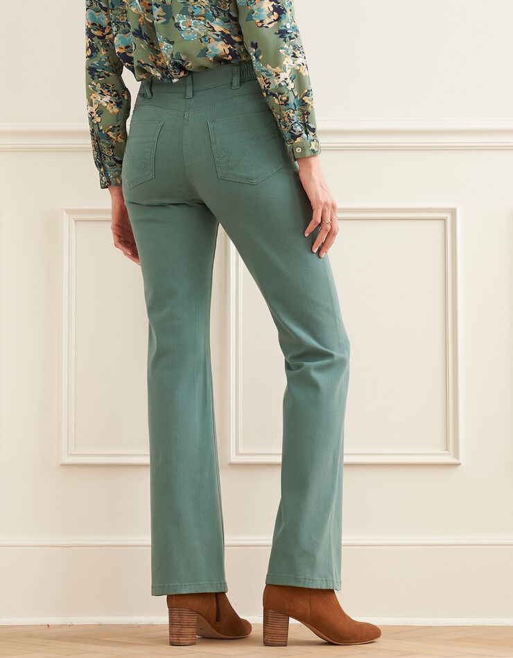 Pantalon bootcut, twill stretch (vert) Pantalon bootcut, twill stretch (vert)