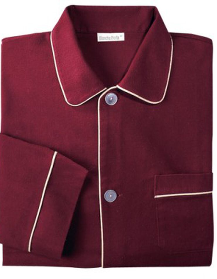 Pyjama uni popeline polyester/coton (bordeaux) Pyjama uni popeline polyester/coton (bordeaux)