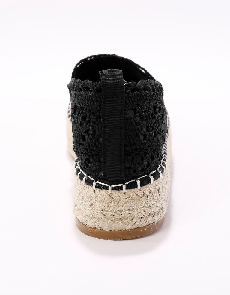 Espadrilles macramé semelle corde "plateforme" (noir) Espadrilles macramé semelle corde "plateforme" (noir)
