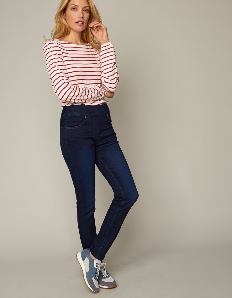 Jegging fuselé ultra stretch, maille effet jean (dark blue) Jegging fuselé ultra stretch, maille effet jean (dark blue)