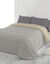 Couette microfibre micro imprimé graphique 200 g/m² (gris / jaune)