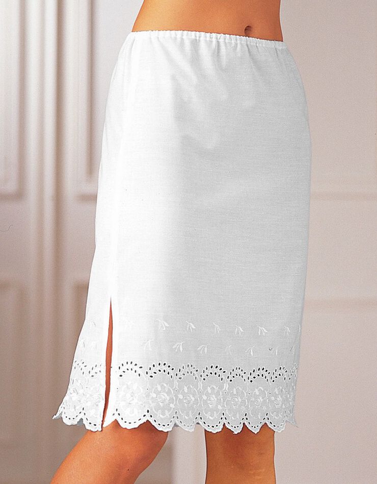 Jupon base broderie anglaise (blanc) Jupon base broderie anglaise (blanc)