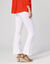 Legging bootcut uni, taille élastiquée (blanc)