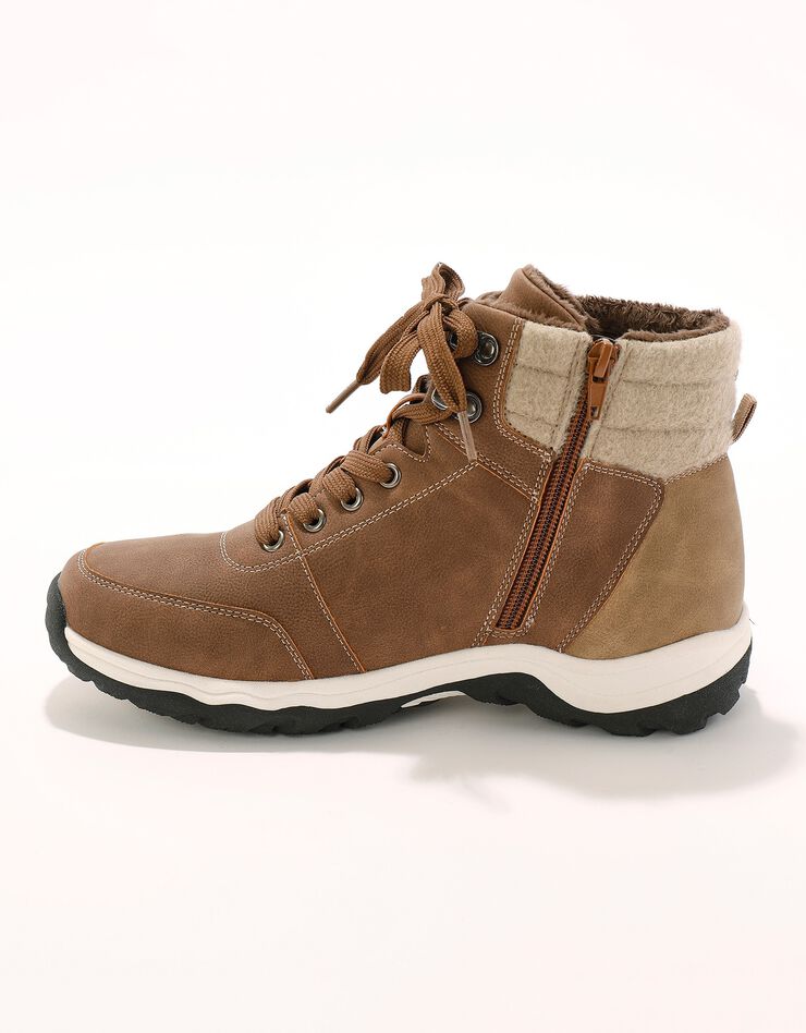 Bottines de randonnée fourrées avec col polaire (beige) Bottines de randonnée fourrées avec col polaire (beige)
