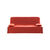 Housse clic-clac standard coton bachette uni (terracotta)