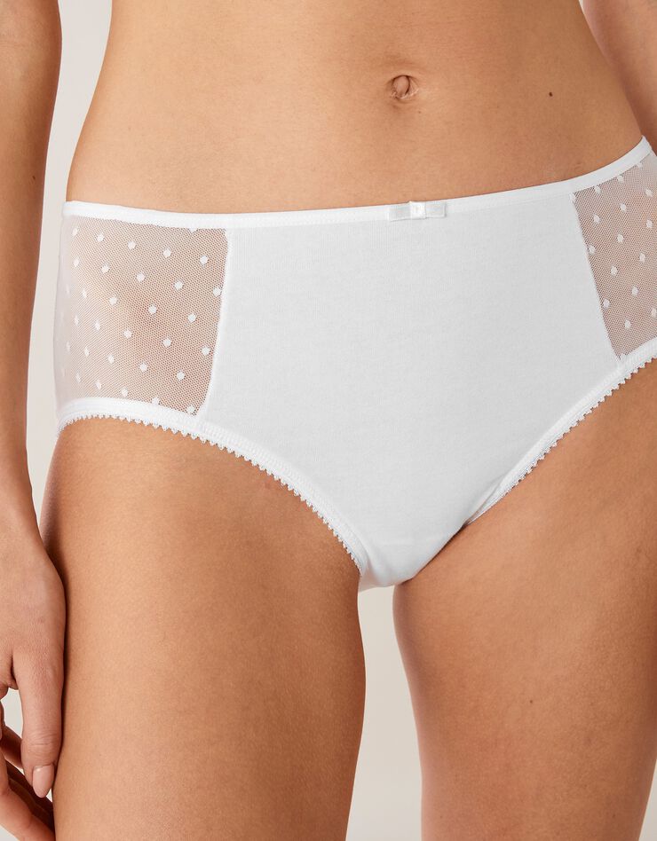 Culotte maxi coton plumetis unie Sutton - lot de 2 (blanc) Culotte maxi coton plumetis unie Sutton - lot de 2 (blanc)