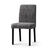 Housse microfibre bi-extensible effet faux uni spéciale chaise (gris anthracite)