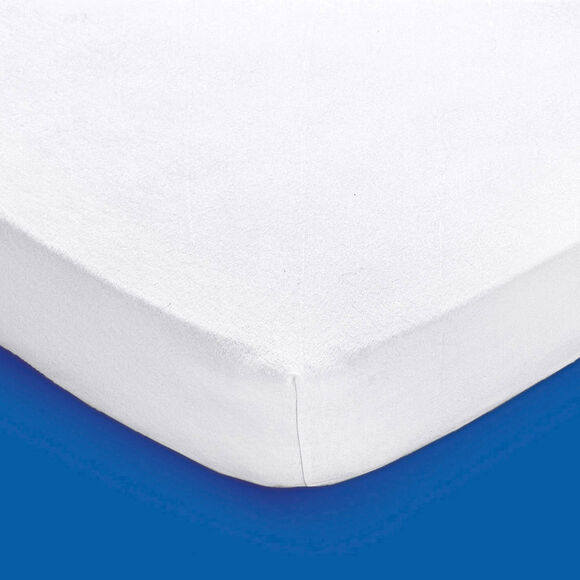 Protège-matelas enfant en molleton imperméable 200 gr/m2 (blanc)