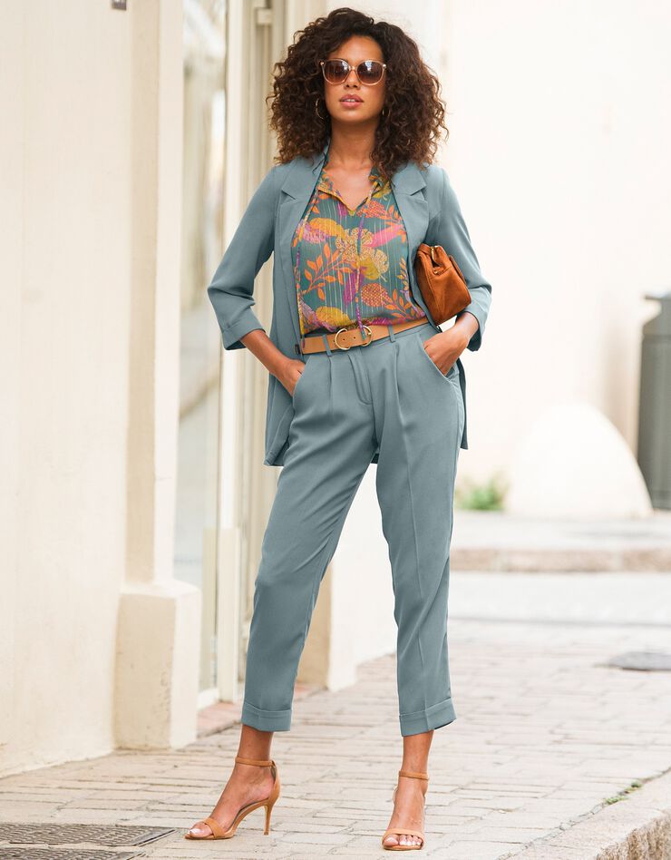 Veste blazer fluide (vert grisé) Veste blazer fluide (vert grisé)