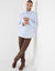Chemise boutonnée unie Oxford manches longues (bleu ciel)