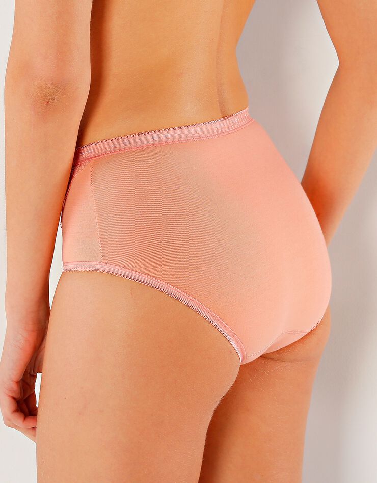 Culotte maxi dentelle - lot de 3 (pêche / fuchsia / bleu) Culotte maxi dentelle - lot de 3 (pêche / fuchsia / bleu)