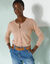 Cardigan boutonné col rond uni (beige)