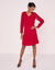 Robe housse manches plumetis (rouge)