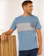 T-shirt rayé manches courtes (bleu)