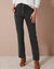 Pantalon droit, velours côtelé (vert foncé)