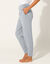 Pantalon de yoga en maille, coupe ultra confort (gris chiné)