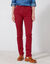 Pantalon droit stretch uni (rouge fonc&eacute;)