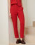 Pantalon cigarette, fluide (rouge vif)