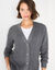 Long gilet boutonné  (gris chiné)