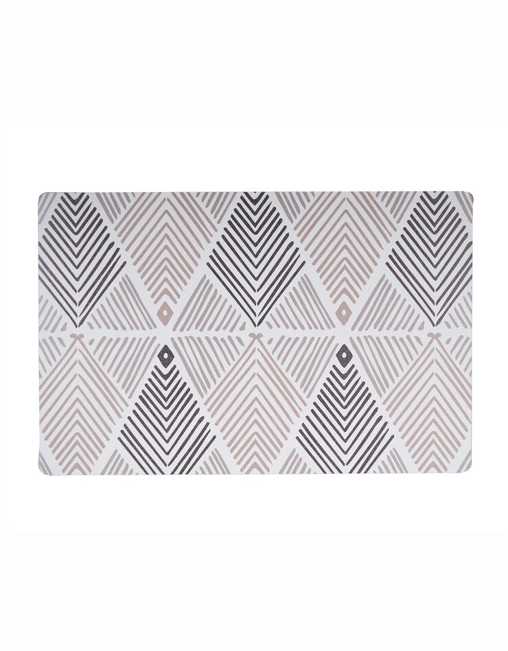 Set de table imprimé géométrique - lot de 4 (gris)
