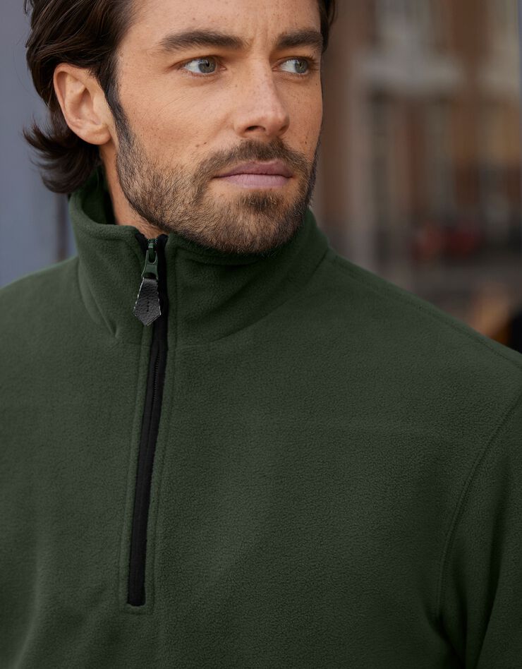 Sweat col camionneur maille micropolaire (kaki) Sweat col camionneur maille micropolaire (kaki)