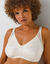 Soutien-gorge grand maintien maille brodée - sans armatures (ivoire)
