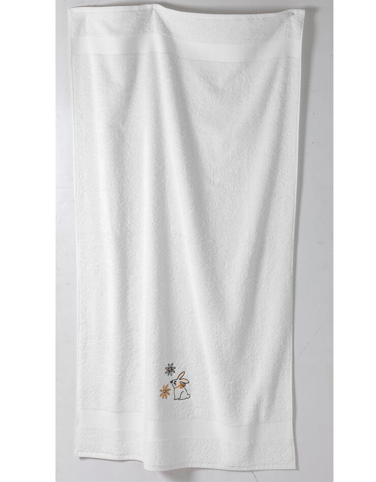 Collection éponge brodée lapin coton - 380 g/m² (blanc) Collection éponge brodée lapin coton - 380 g/m² (blanc)