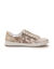Baskets zippées et lacées grande largeur (beige)
