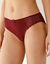 Culotte midi coton dentelle unie Coria - lot de 2 (bordeaux)