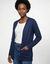 Gilet porter ouvert, maille toucher doux (marine)