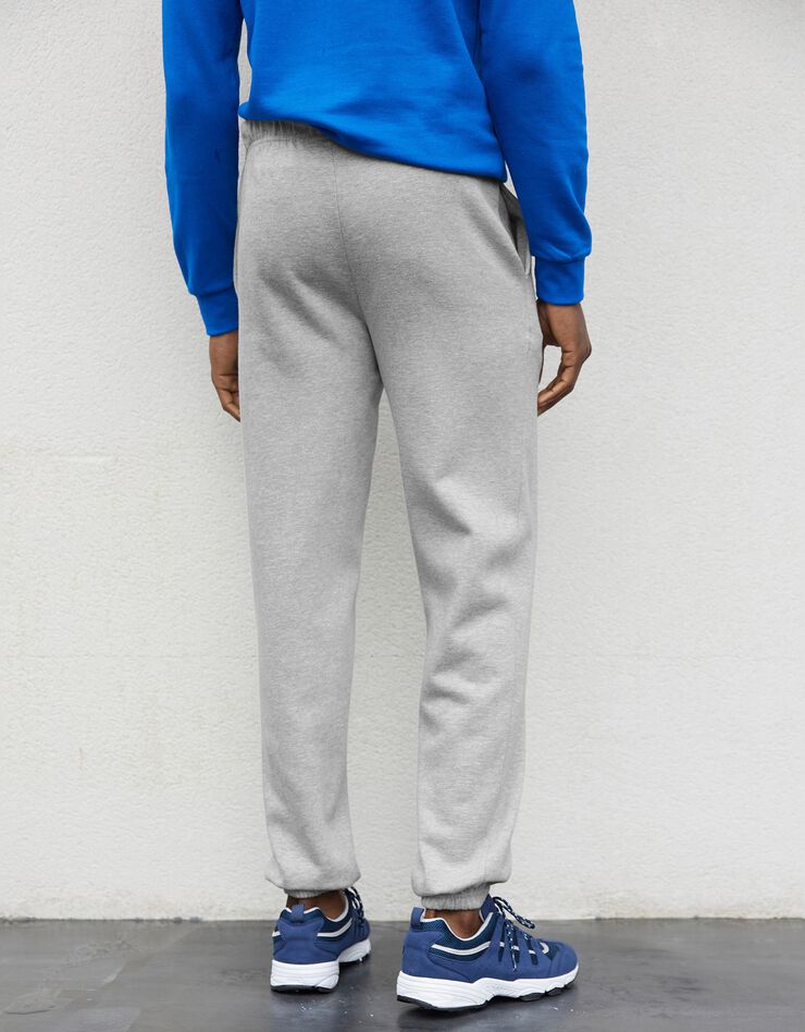 Pantalon jogging molleton bas élastiqué (gris chiné) Pantalon jogging molleton bas élastiqué (gris chiné)